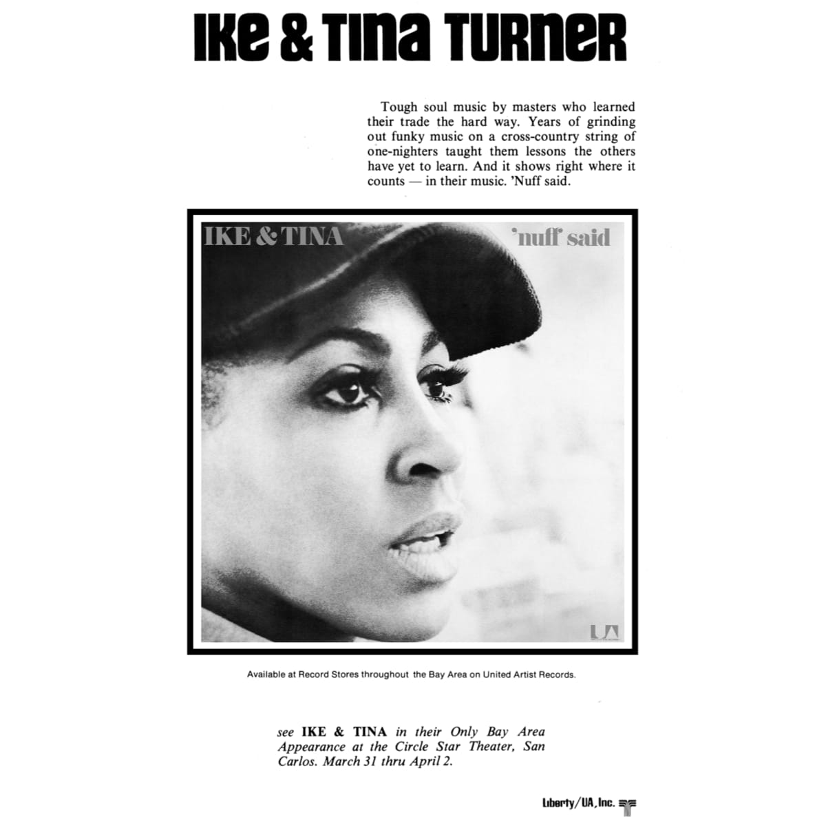 Ike Tina Turner Album Nuff Said Promo 01