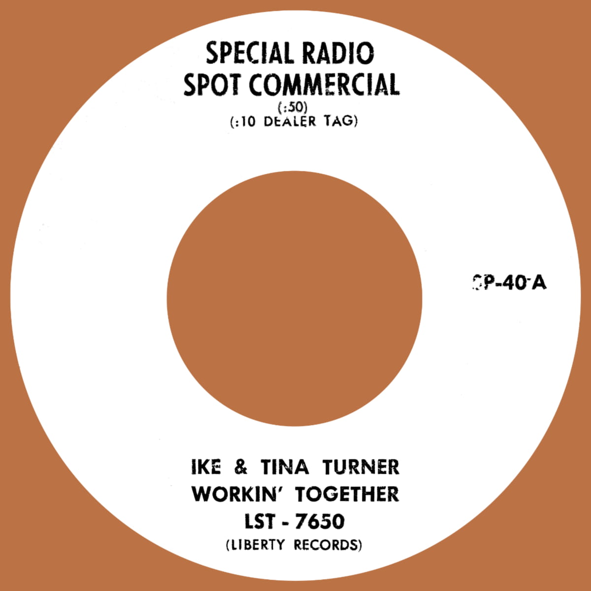 Ike & Tina Turner - Workin' Together - Radio Promo