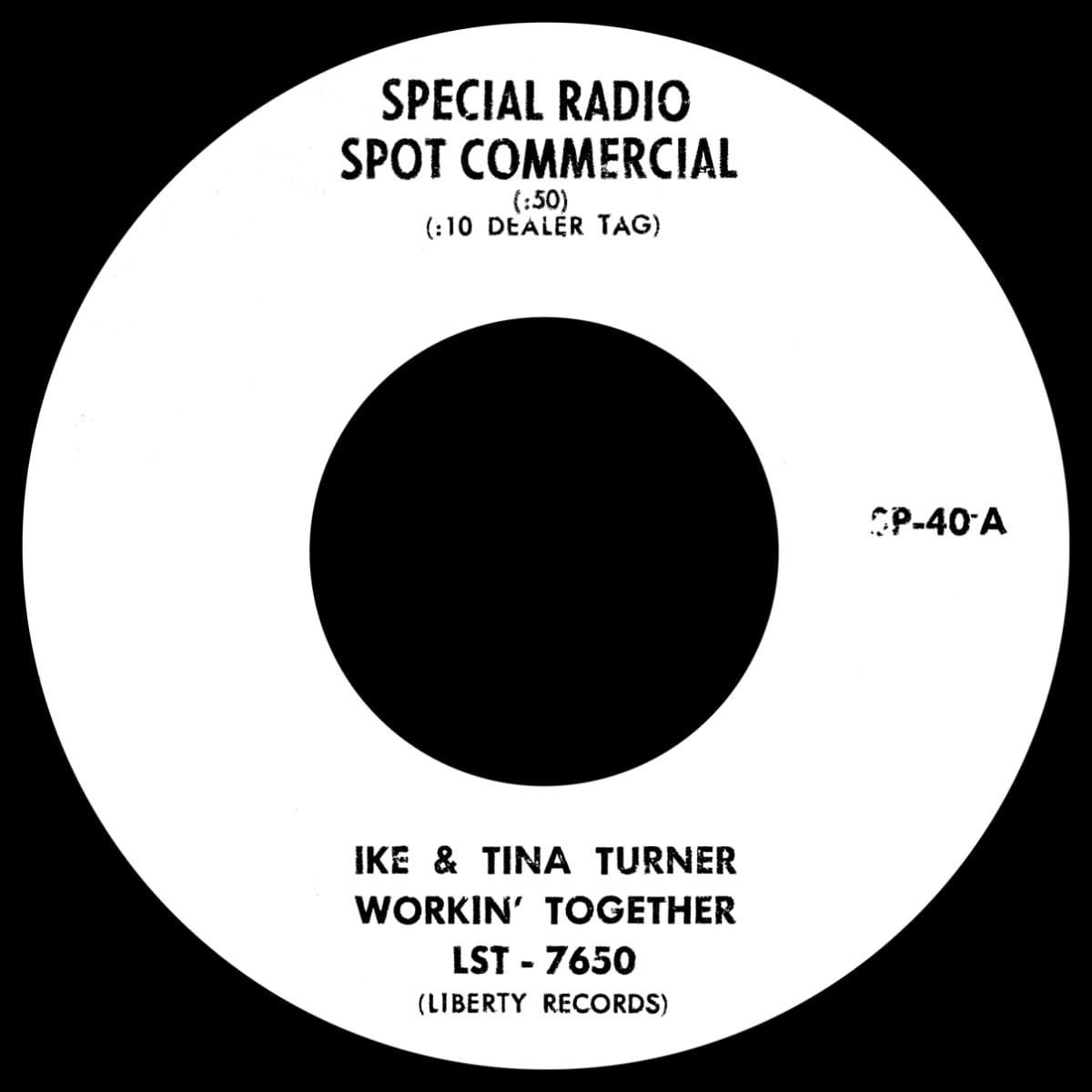 Ike & Tina Turner - Workin' Together - Radio Promo