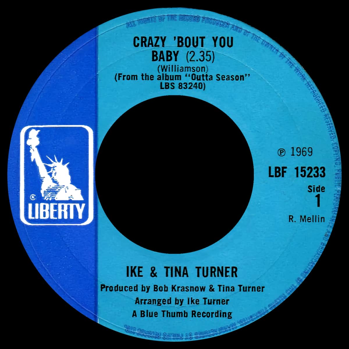 Ike & Tina Turner - Crazy 'Bout You Baby - Single