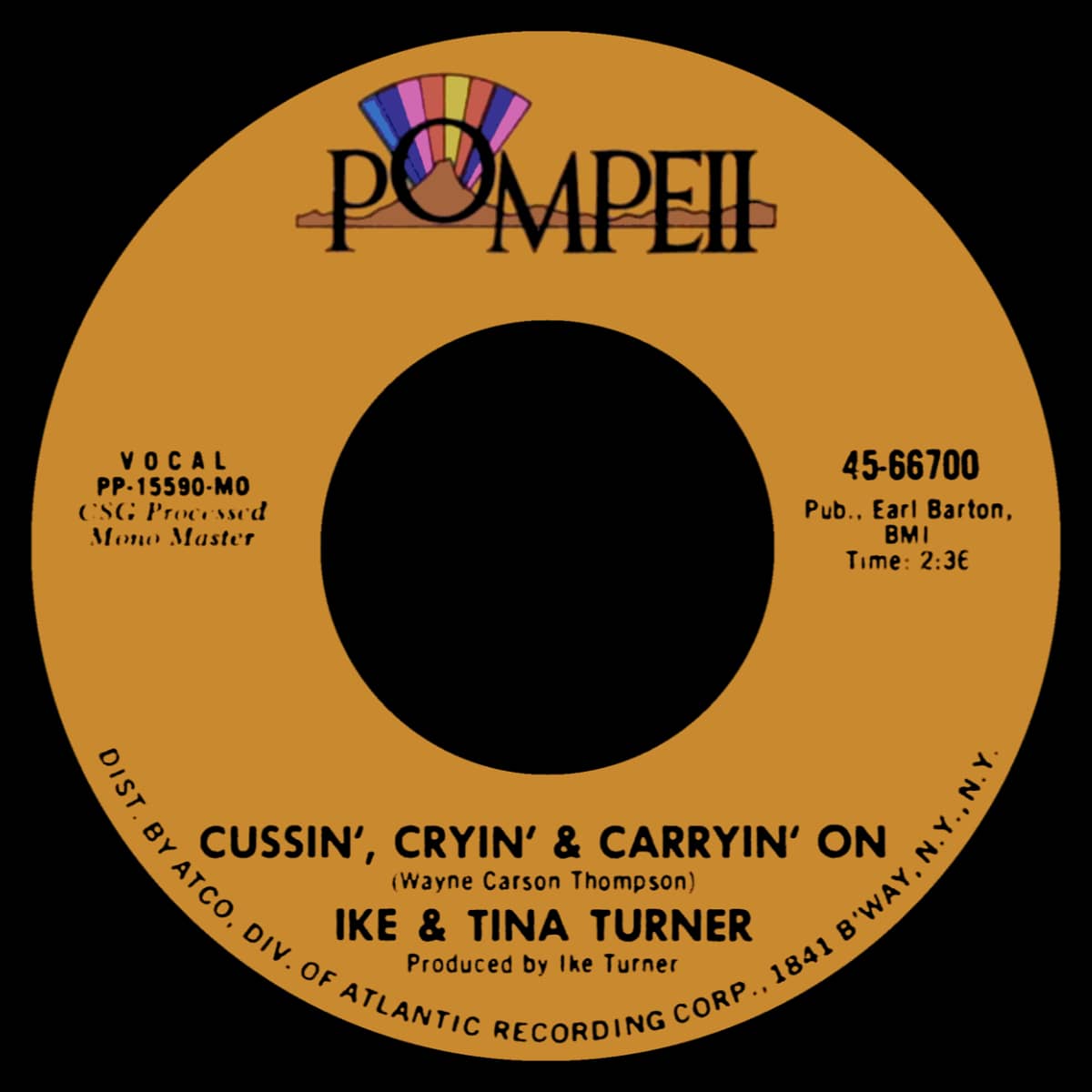 Ike & Tina Turner - Cussin', Cryin' & Carryin' On - Single