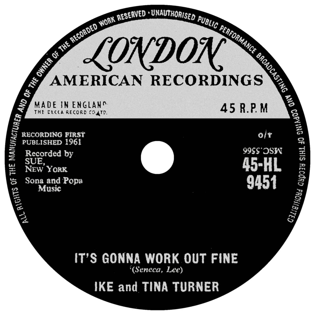 Ike & Tina Turner - It's Gonna Work Out Fine - Single