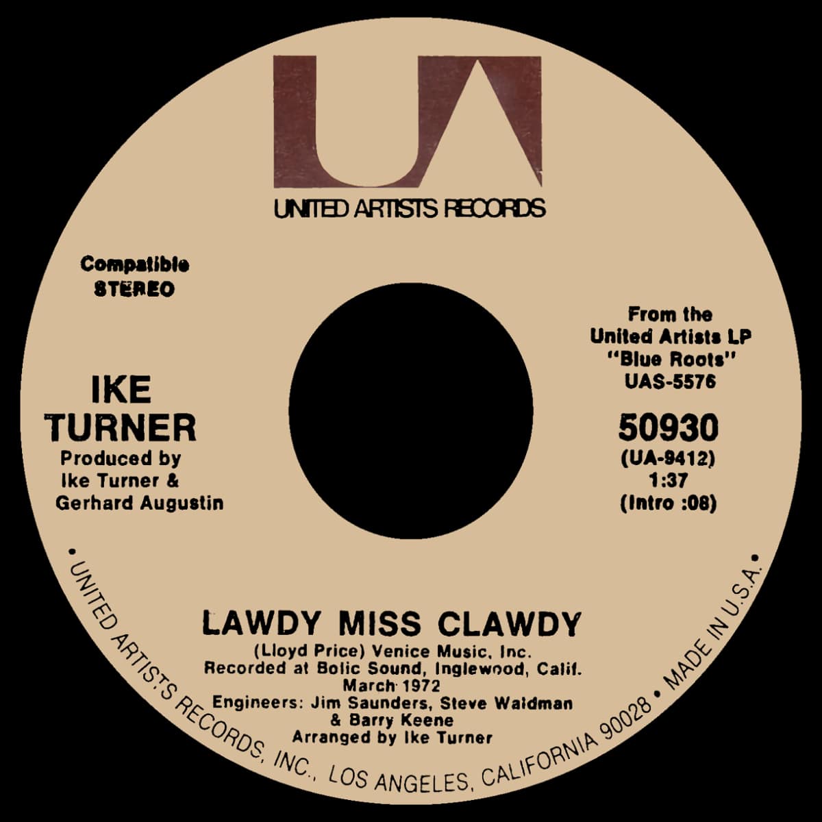 Ike Turner - Lawdy Miss Clawdy - Single