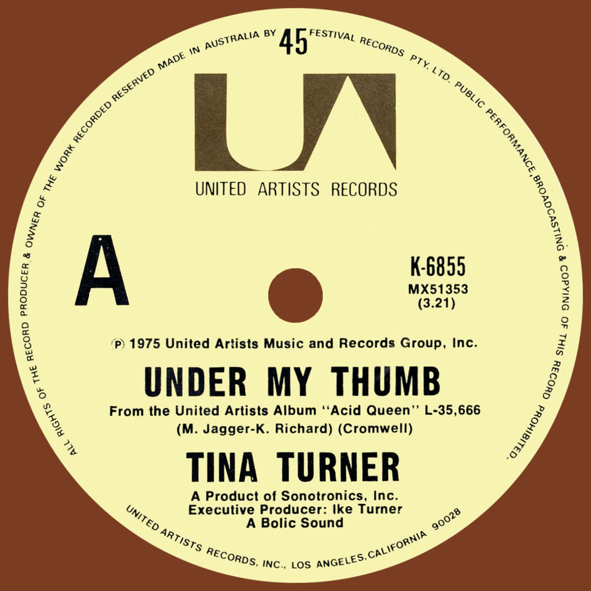 Tina Turner - Under My Thumb - Single