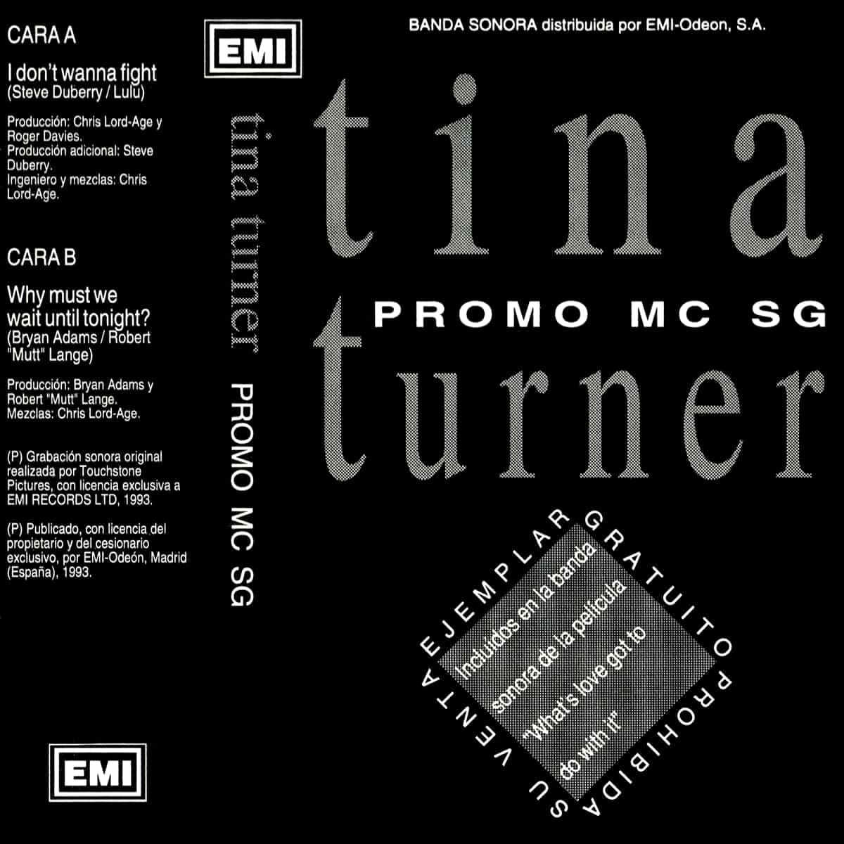 Tina Turner - What's Love Got To Do With It - Cassette Sampler