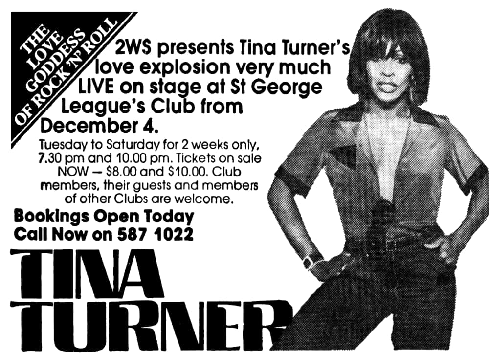 Tina Turner - Tour Australia 1979