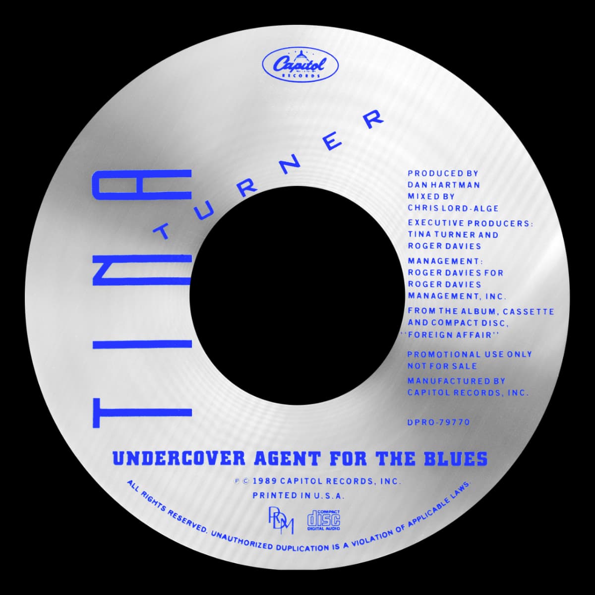 Tina Turner - Undercover Agent For The Blues - Promo