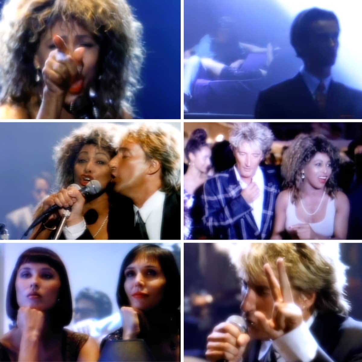 Tina Turner & Rod Stewart - It Takes Two - Music Video