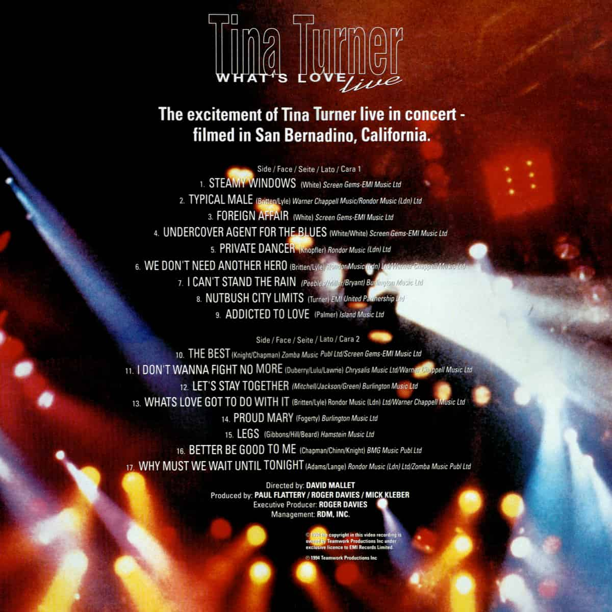 Tina Turner - What's Love? Live - Video (LaserDisc)